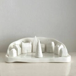 East Of India Porcelain Christmas Village - Handcrafted Ornamental Trinket -Campus Gifts Sales 1550 east of india porcelain christmas village 1