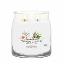 Yankee Candle Coconut Beach Signature Medium Jar Candle | Tropical Coconut Scent | Long-Lasting Fragrance -Campus Gifts Sales 1630001e coconut beach signature medium jar candle 2