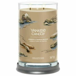 Yankee Candle Amber & Sandalwood Signature Large Tumbler Candle - Long-Lasting Fragrance -Campus Gifts Sales 1630050e amber sandalwood signature large tumbler candle 2