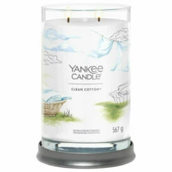 Yankee Candle Clean Cotton Signature Large Tumbler Candle | Fresh & Crisp Fragrance | Long-Lasting Burn -Campus Gifts Sales 1630643e clean cotton signature large tumbler candle 2