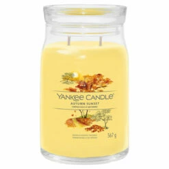 Yankee Candle Autumn Sunset Signature Large Jar Candle - Long-Lasting Fragrance for Cosy Evenings