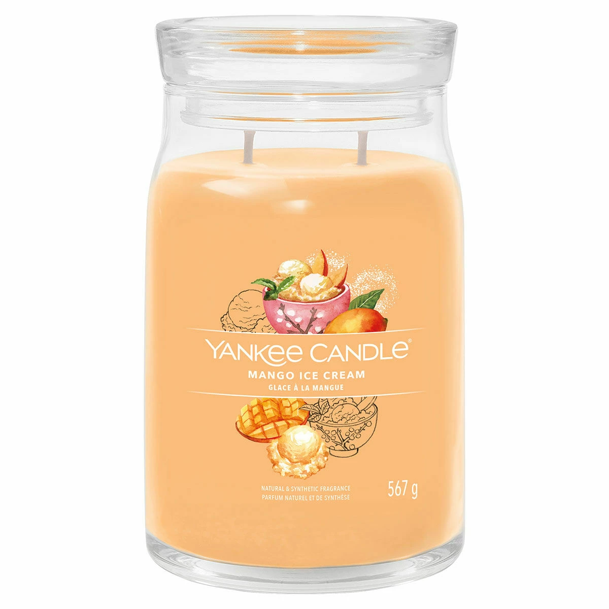 Yankee Candle Mango Ice Cream Signature Large Jar Candle | Long-Lasting Fragrance | Home Decor 3 Yankee Candle Mango Ice Cream Signature Large Jar Candle | Long-Lasting Fragrance | Home Decor