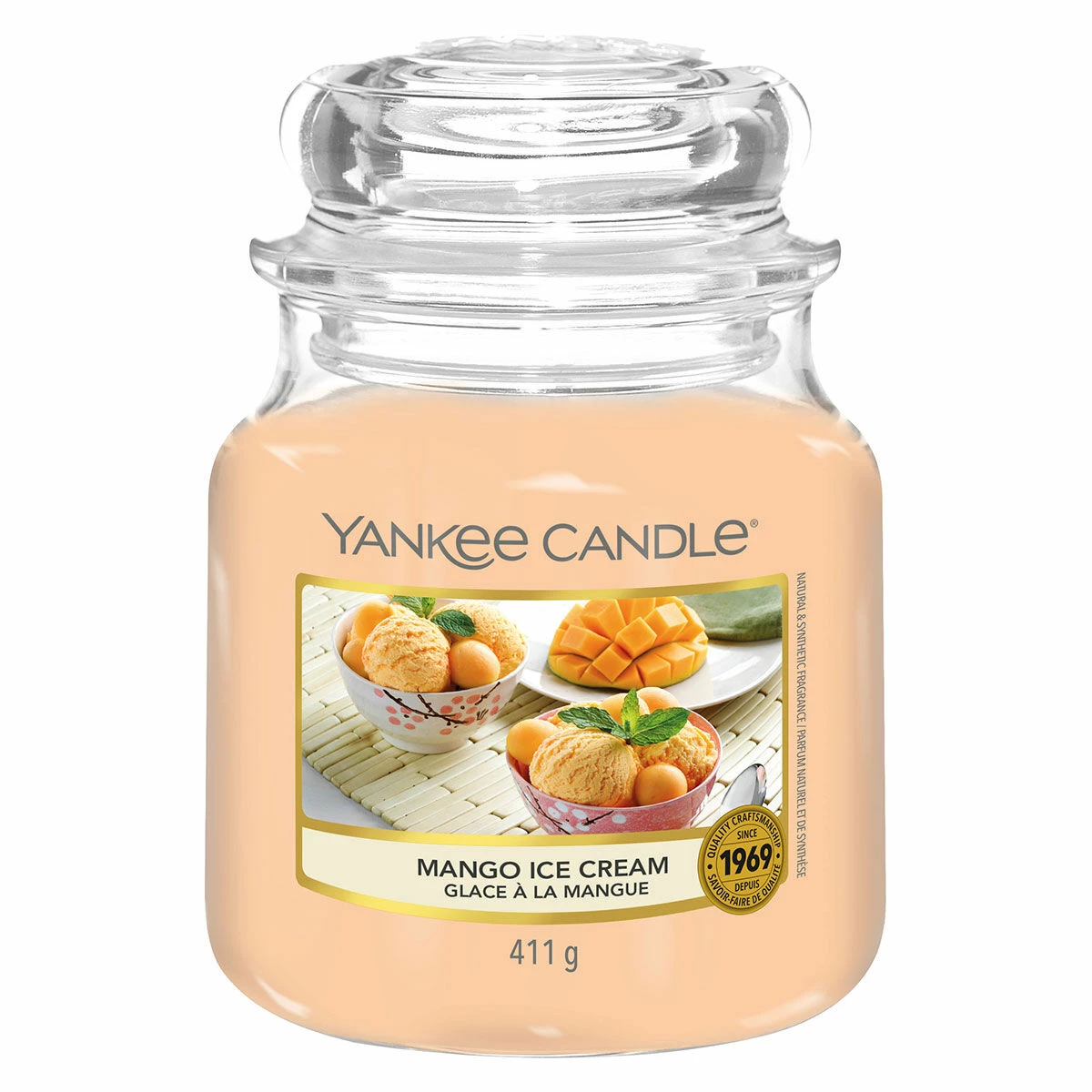 Yankee Candle Mango Ice Cream Medium Jar Candle - Long-Lasting Fragrance for Home 3 Yankee Candle Mango Ice Cream Medium Jar Candle - Long-Lasting Fragrance for Home