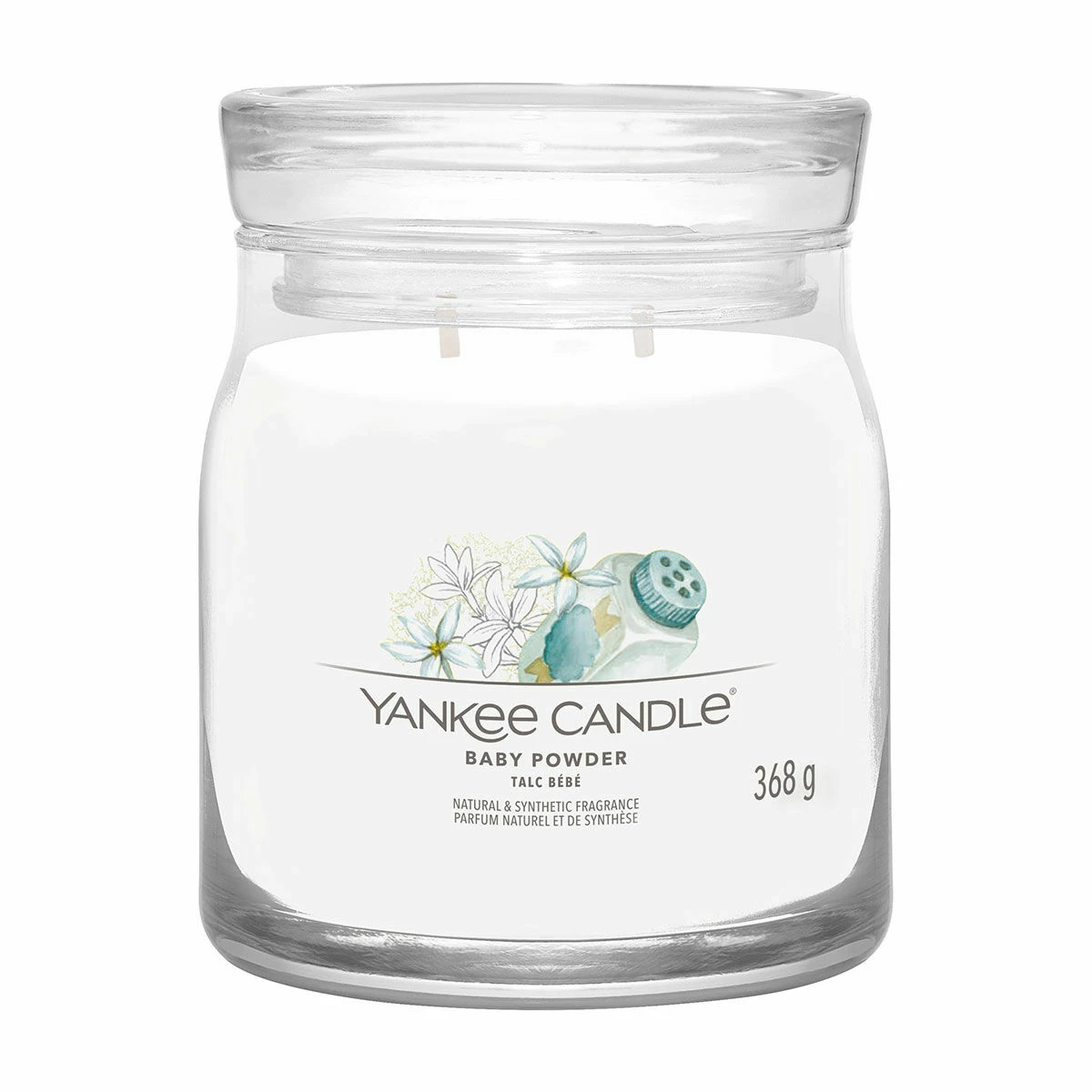 Yankee Candle Baby Powder Signature Medium Jar Candle - Long-Lasting Fragrance - 623g 3 Yankee Candle Baby Powder Signature Medium Jar Candle - Long-Lasting Fragrance - 623g