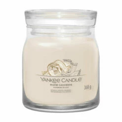 Yankee Candle Warm Cashmere Signature Medium Jar Candle - Luxurious Home Fragrance