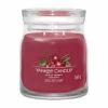 Yankee Candle Black Cherry Signature Medium Jar Candle - Long-Lasting Fragrance for Home