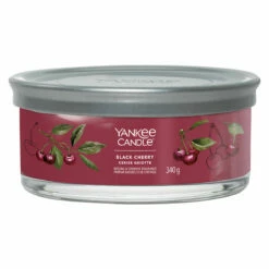 Yankee Candle Black Cherry Signature Multi-Wick Tumbler Candle | Long-Lasting Fragrance | Premium Home Decor