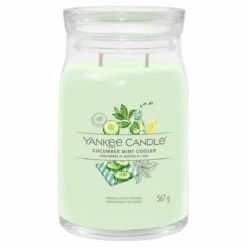 Yankee Candle Cucumber Mint Cooler Signature Large Jar Candle | Refreshing Scent | Long-Lasting Fragrance