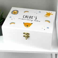 Personalised ‘Zoo’ White Wooden Keepsake Box | Unique Storage Solution -Campus Gifts Sales 223700000000 2