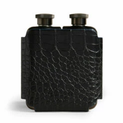 Ted Baker JAASON Croc Effect Double Hip Flask - Stylish & Durable Water Flask