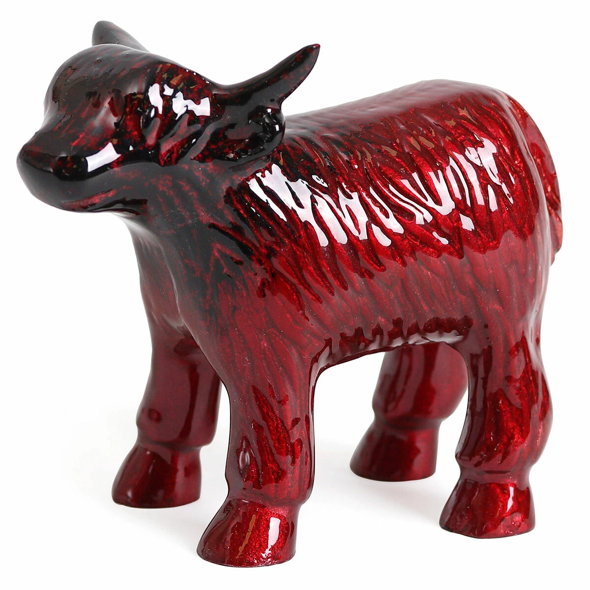 Tilnar Art Aluminark Brushed Red Extra Large Highland Cow | New In 3 Tilnar Art Aluminark Brushed Red Extra Large Highland Cow | New In
