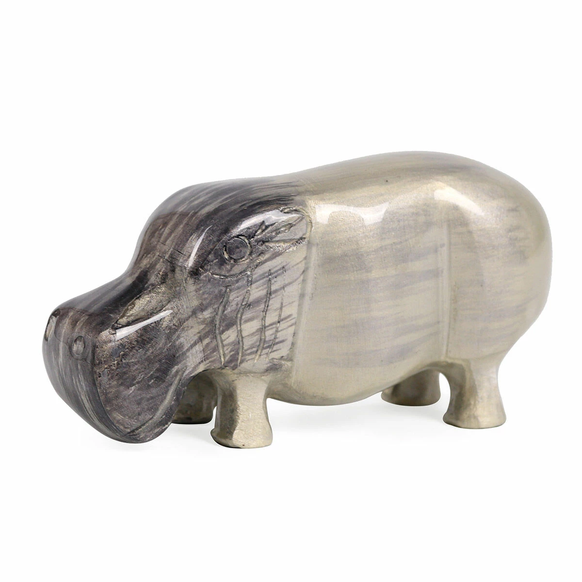 Tilnar Art Aluminark Brushed Silver Large Hippo - New In Collection 4 Tilnar Art Aluminark Brushed Silver Large Hippo - New In Collection - Image 2