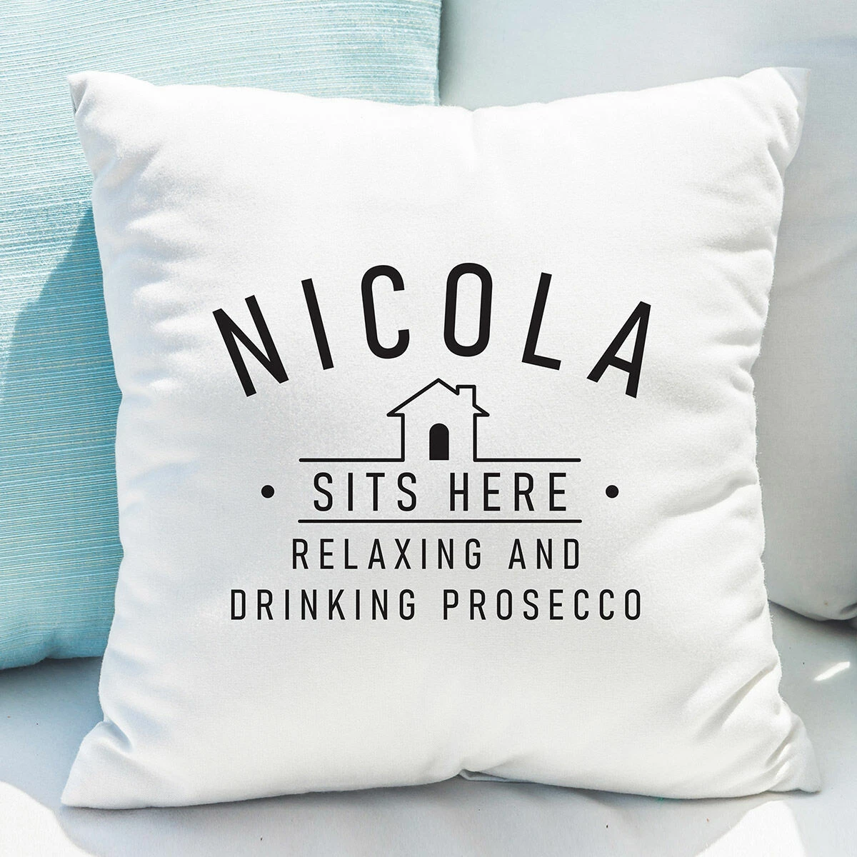 Personalised Sits Here Cushion - Custom Home Decor - New In 3 Personalised Sits Here Cushion - Custom Home Decor - New In