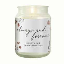 Personalised ‘Always & Forever’ Large Scented Jar Candle – New In -Campus Gifts Sales 4004740 3