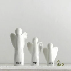 East Of India Christmas Set Of 3 Porcelain Angels - Festive Ornaments & Trinkets -Campus Gifts Sales 5817 east of india xmas set of three porcelain angels 2