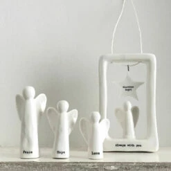 East Of India Christmas Set Of 3 Porcelain Angels - Festive Ornaments & Trinkets -Campus Gifts Sales 5817 east of india xmas set of three porcelain angels 4