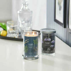 Yankee Candle Midsummers Night Signature Large Tumbler Candle - Long-Lasting Fragrance for Home Ambiance 11 Yankee Candle Midsummers Night Signature Large Tumbler Candle - Long-Lasting Fragrance for Home Ambiance -Campus Gifts Sales bayside cedar midsummers night signature collection lifestyle 1