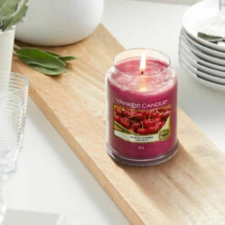 Yankee Candle Black Cherry Large Jar Candle - Long-Lasting, Rich Fragrance -Campus Gifts Sales black cherry large jar