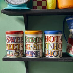 Emma Bridgewater Brighter World Set Of Three Round Caddies - New In Collection -Campus Gifts Sales bri2900 emma bridgewater brighter world set of three round caddies ls 3