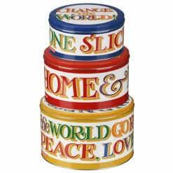 Emma Bridgewater Brighter World Set Of Three Round Cake Tins | New In