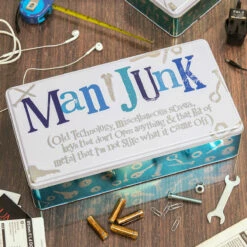The Bright Side Extra Large Man Junk Tin | Durable Storage Solution