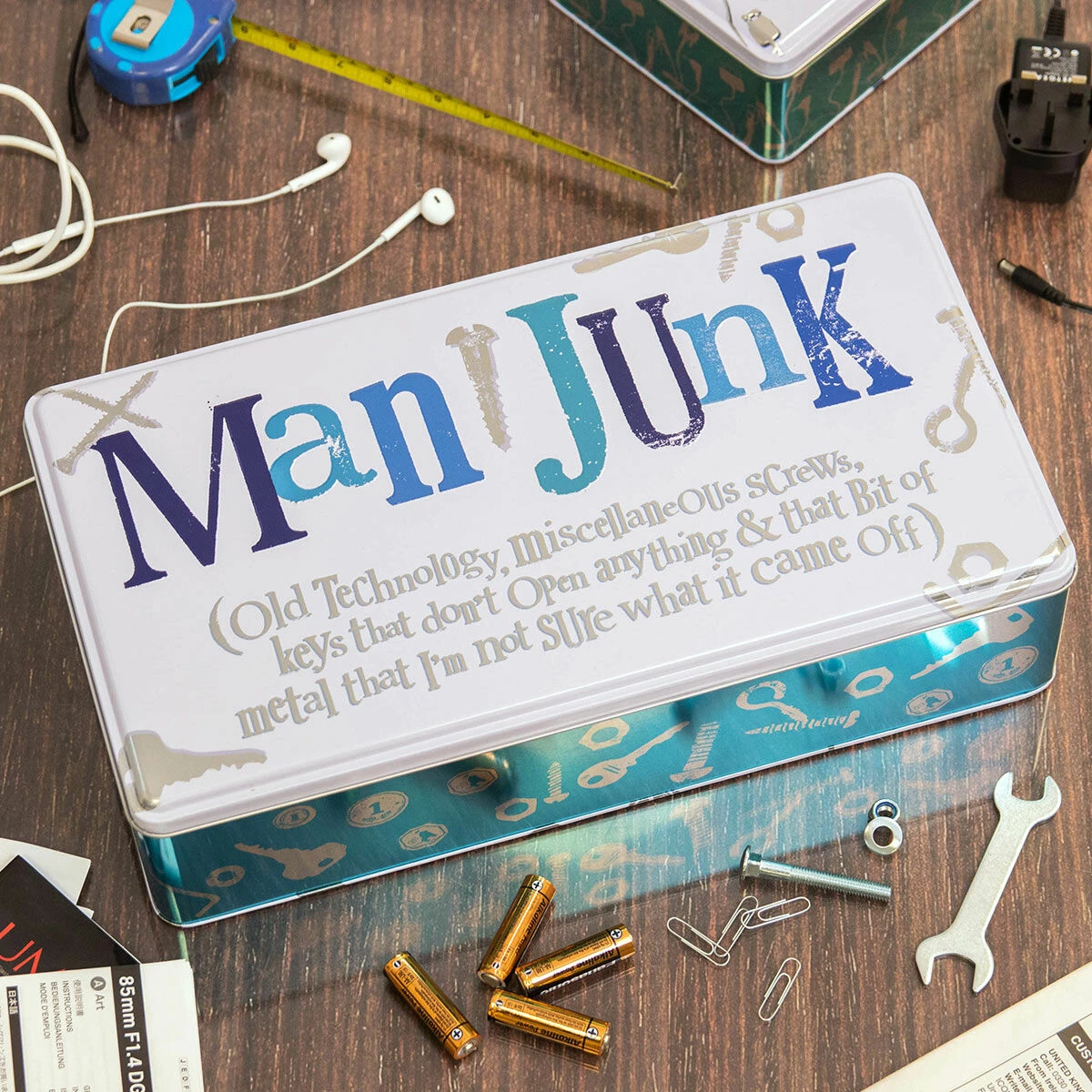 The Bright Side Extra Large Man Junk Tin | Durable Storage Solution 3 The Bright Side Extra Large Man Junk Tin | Durable Storage Solution
