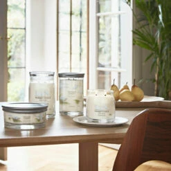 Yankee Candle Clean Cotton Signature Large Tumbler Candle | Fresh & Crisp Fragrance | Long-Lasting Burn -Campus Gifts Sales clean cotton signature collection lifestyle 1 1