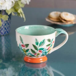 House Of Disaster Secret Garden Fox Teacup with Gift Box - Elegant Ceramic Mug -Campus Gifts Sales disaster designs seccupfox secret garden fox teacup with gift box lifestyle 01 m