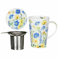 Dunoon Cottage Border Blue Shetland Tea Infuser Set - New In Collection -Campus Gifts Sales dunoon sh cotb bl cottage border blue shetland tea infuser set 06