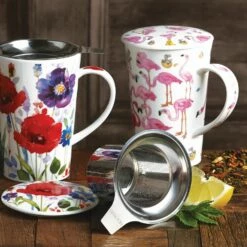 Dunoon Wild Garden Shetland Tea Infuser Set - Elegant Ceramic Mug with Infuser -Campus Gifts Sales dunoon shetland lifestyle 3 1