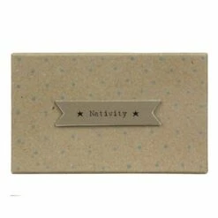 East Of India Natural Little Boxed Nativity Set - Handcrafted Ornament & Trinket -Campus Gifts Sales east of india 1542 boxed nativity 2