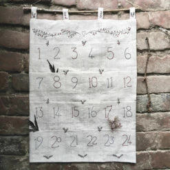 East Of India Hand Embroidered Advent Calendar - Festive Ornament & Trinket