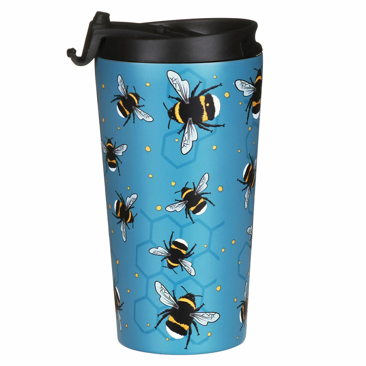Eco Chic Blue Bees Stainless Steel Travel Coffee Cup - Insulated, Leak-Proof & Stylish 5 Eco Chic Blue Bees Stainless Steel Travel Coffee Cup - Insulated, Leak-Proof & Stylish - Image 3