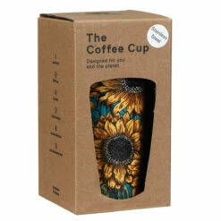 Eco Chic Sunflowers Stainless Steel Travel Coffee Cup | Insulated Travel Mug | Eco-Friendly Design -Campus Gifts Sales eco chic n015 sunflowers stainless steel travel coffee cup 04