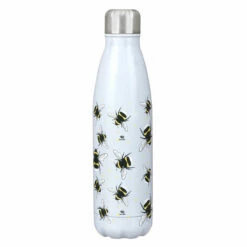 Eco Chic Grey Bees 500ml Insulated Thermal Drinks Bottle | Sustainable & Stylish
