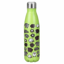 Eco Chic Green Sheep 500ml Thermal Drinks Bottle | Insulated Water Bottle for Hot & Cold Beverages