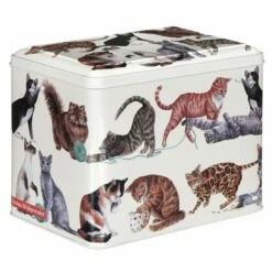Emma Bridgewater Rectangular Cat Treat Tin | Stylish Pet Food Storage | Tins & Storage