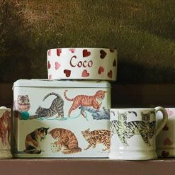 Emma Bridgewater Rectangular Cat Treat Tin | Stylish Pet Food Storage | Tins & Storage -Campus Gifts Sales elite emma bridgewater cat3107 rectangular cats treat tin lifestyle
