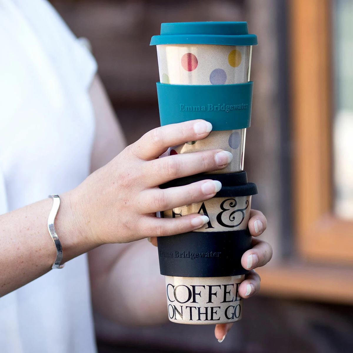 Emma Bridgewater Polka Dot Rice Husk Travel Cup - Stylish & Eco-Friendly 4 Emma Bridgewater Polka Dot Rice Husk Travel Cup - Stylish & Eco-Friendly - Image 2