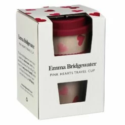 Emma Bridgewater Pink Hearts Rice Husk Travel Cup | Stylish & Eco-Friendly Travel Mug -Campus Gifts Sales elite emma bridgewater ph6100 pink hearts rice husk travel cup 2 copy 1