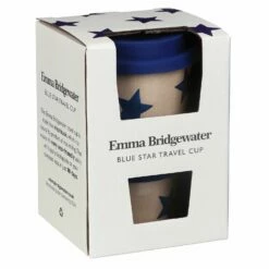 Emma Bridgewater Sky Blue Stars Rice Husk Travel Cup | Eco-Friendly Travel Mug -Campus Gifts Sales elite emma bridgewater sky6100 sky blue stars rice husk travel cup 2 copy 2