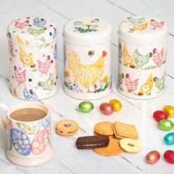 Emma Bridgewater Spring Chicken Set of 3 Round Caddies | Stylish Tins & Storage 9 Emma Bridgewater Spring Chicken Set of 3 Round Caddies | Stylish Tins & Storage -Campus Gifts Sales elite pdc2900 emma bridgewater spring chicken set of three round caddies lifestyle 1