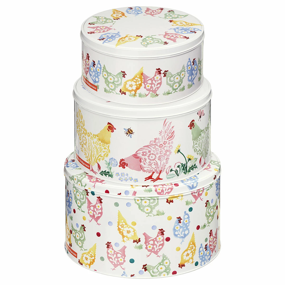 Emma Bridgewater Spring Chicken Set Of Three Round Cake Tins | Stylish Kitchen Storage 3 Emma Bridgewater Spring Chicken Set Of Three Round Cake Tins | Stylish Kitchen Storage
