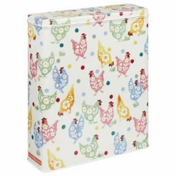 Emma Bridgewater Polka Spring Chicken Tall Slim Rectangular Storage Tin | Kitchen & Home Storage