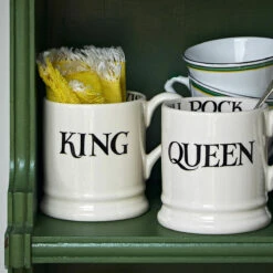 Emma Bridgewater Black Toast King Of Cool & Queen Of Rock Set Of Two Half Pint Mugs - New In -Campus Gifts Sales emma bridgewater 1kiq010013 king of cool queen of rock mugs 8