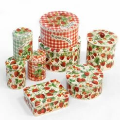 Emma Bridgewater Fruits Strawberries Set Of 3 Round Cake Tins | Stylish Kitchen Storage -Campus Gifts Sales emma bridgewater strawberry tins group 1