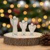 East Of India Christmas Set Of 3 Porcelain Angels - Festive Ornaments & Trinkets -Campus Gifts Sales eoi 5817 east of india xmas set of three porcelain angels lifestyle 1