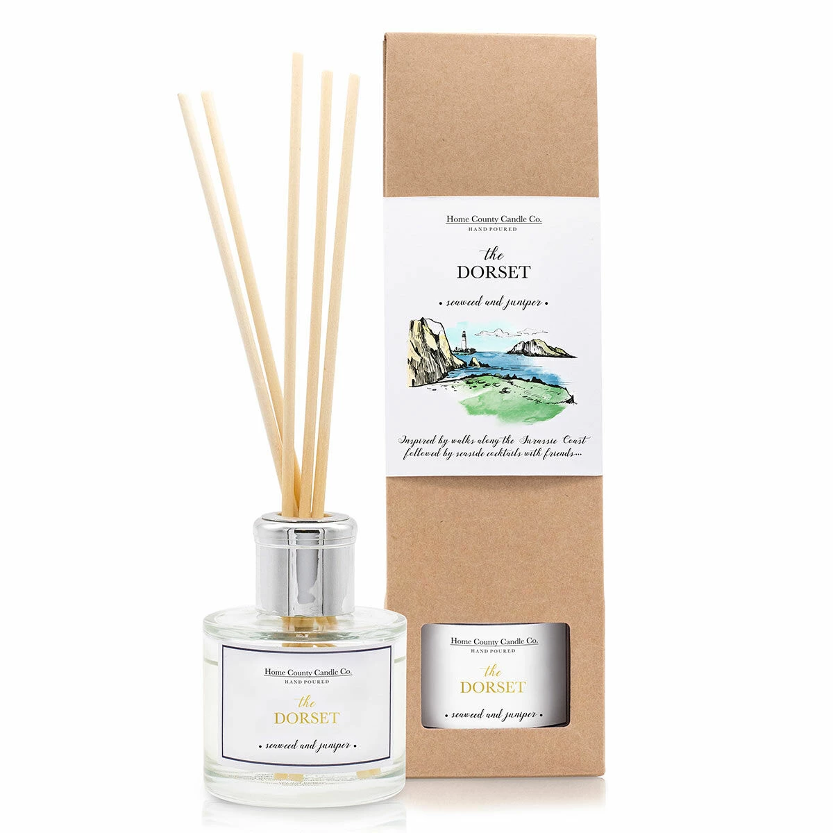 Home County Candle Co. The Dorset - Seaweed & Juniper Reed Diffuser | Long-Lasting Fragrance 3 Home County Candle Co. The Dorset - Seaweed & Juniper Reed Diffuser | Long-Lasting Fragrance
