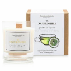 Home County Candle Co. The Oxfordshire - Green Tea & Bergamot Soy Candle | Eco-Friendly Candles