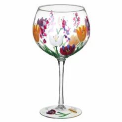 Lynsey Johnstone Hand Painted Honeysuckle Gin Glass - New In -Campus Gifts Sales lesser pavey lp48096 lynsey johnstone hand painted honeysuckle gin glass 2